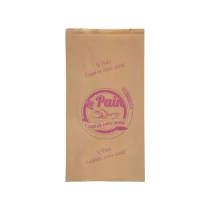 Sacs pains-kraft brun 250/50+50x490mm violet